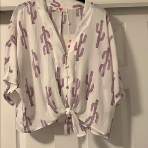 Cactus print blouse